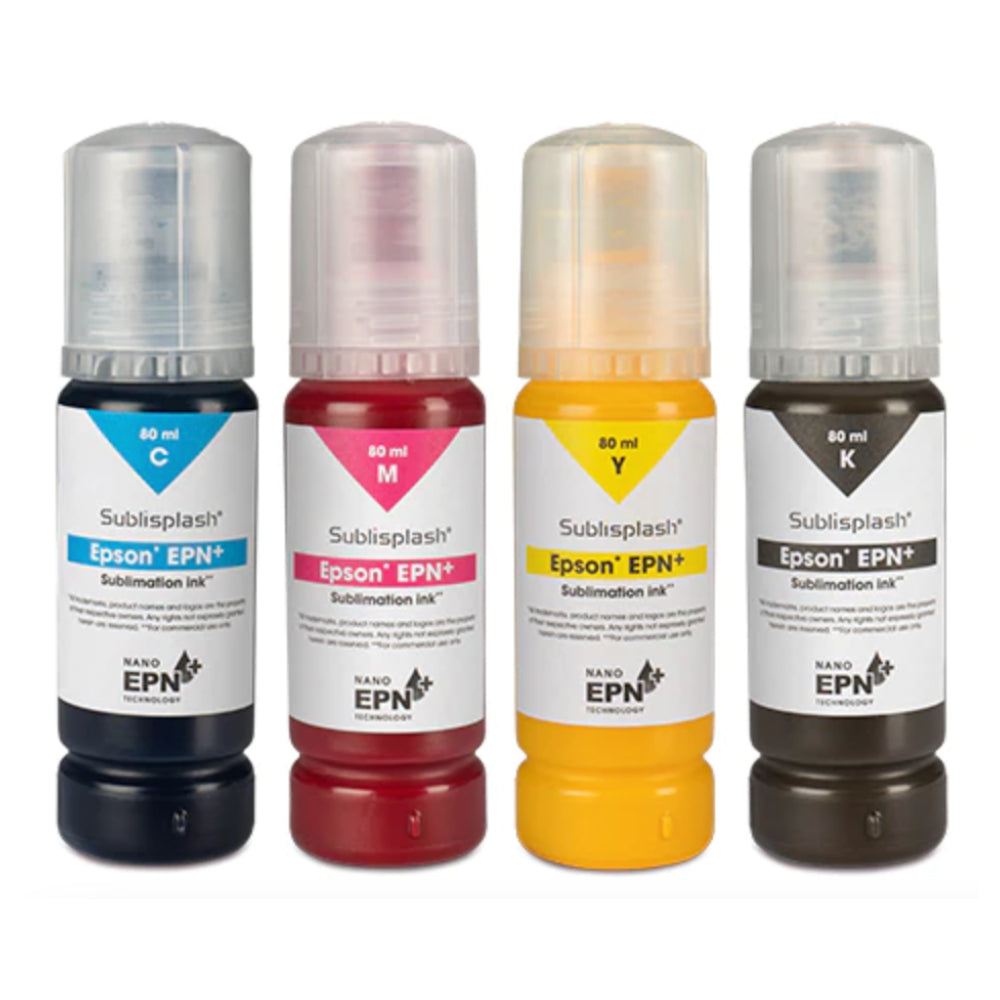 Sublisplash® EPN+ Sublimation Ink for Epson EcoTank Printers - CMYK Set