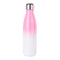 VOLLER KARTON - 50 x Bowling doppelwandige Edelstahl-Wasserflasche - Farbverlauf - Bowling - 500 ml - Rosa/Weiß