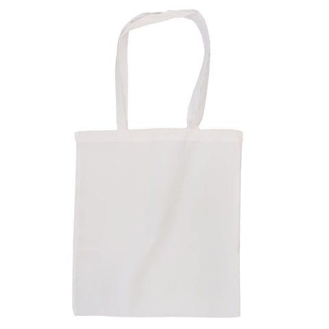 CARTON COMPLET - 100 x Tote Bags - New York - Toile Blanche - 38cm x 39cm - Poignées Longues
