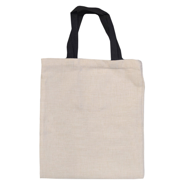 Bags - LINEN - Tote Bag with Short Black Handles - 37cm x 42cm