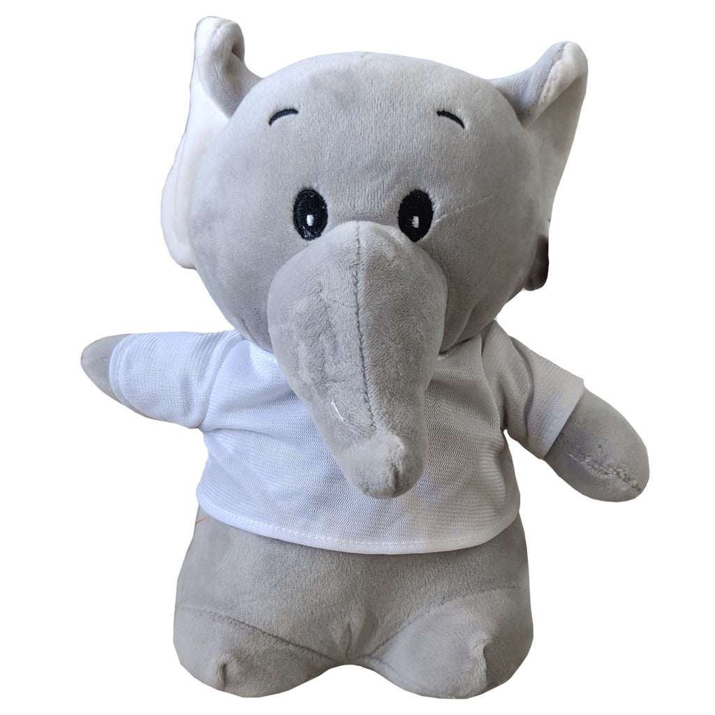 Plüschtiere - Superweicher Elefant mit bedruckbarem T-Shirt