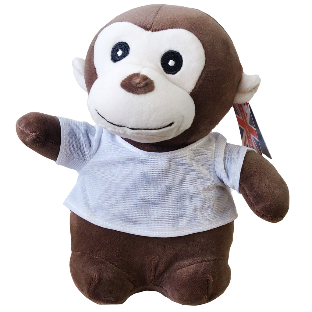 Plüschtiere - Superweicher Affe mit bedruckbarem T-Shirt