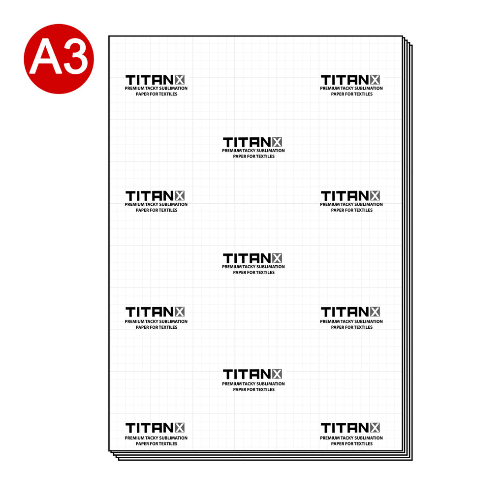 Titan X ® Premium MEDIUM TACKY Sublimation Paper - A3 (100 Sheets) - Longforte Trading Ltd