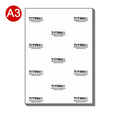 Titan X ® Premium MEDIUM TACKY Sublimation Paper - A3 (100 Sheets)