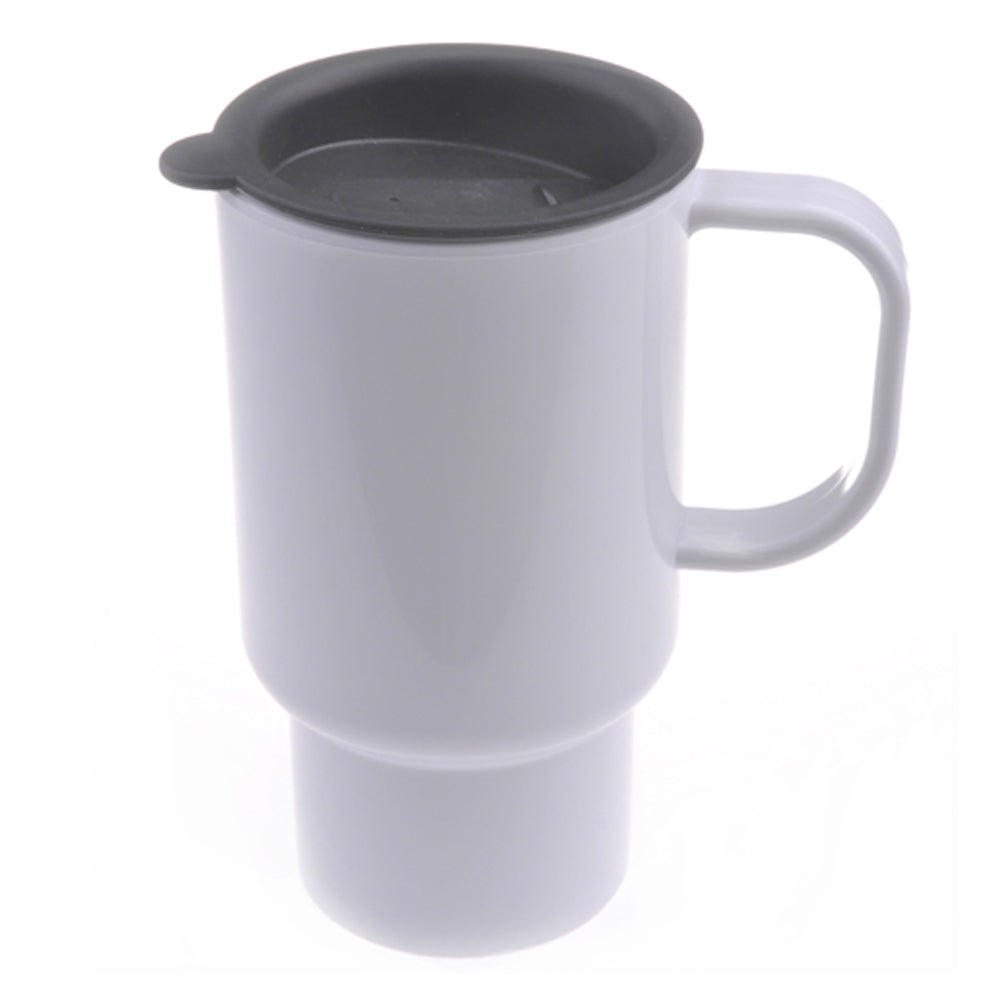 Mug - Polymère - Tasse de voyage avec couvercle noir 18oz