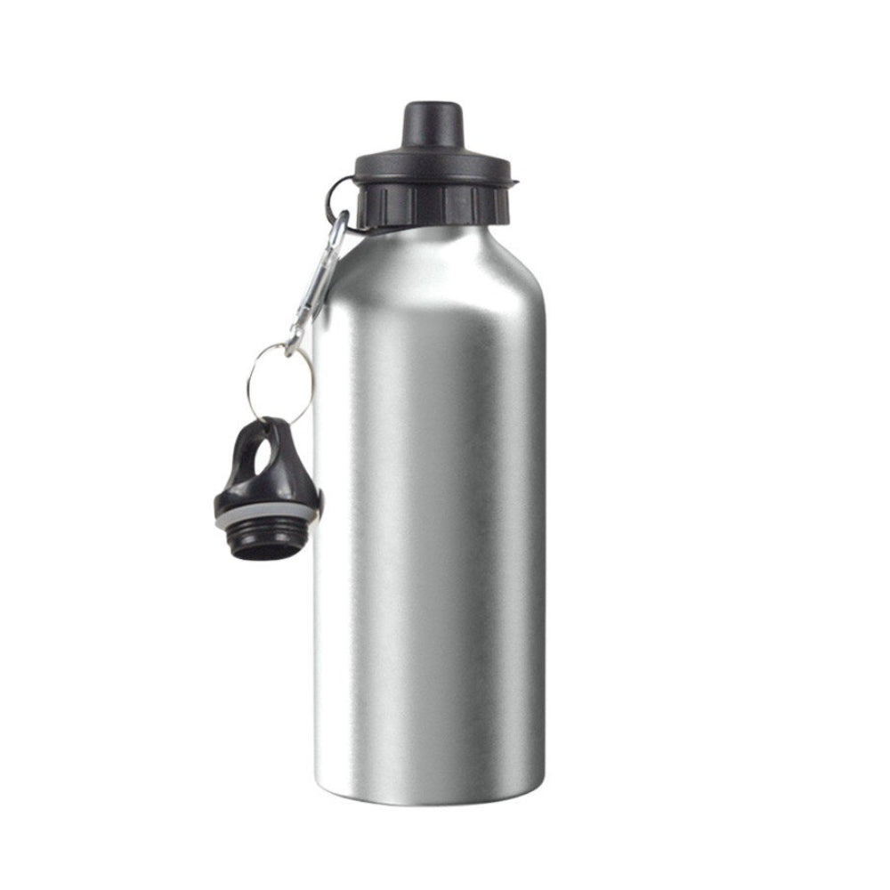 Wasserflaschen - Zwei Deckel - 400ml - Silber