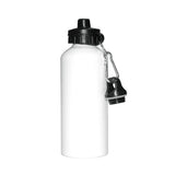 400ml Aluminium Sublimation Water Bottle with Two Lids - White