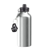500ml Aluminium Sublimation Water Bottle with Two Lids - Silver