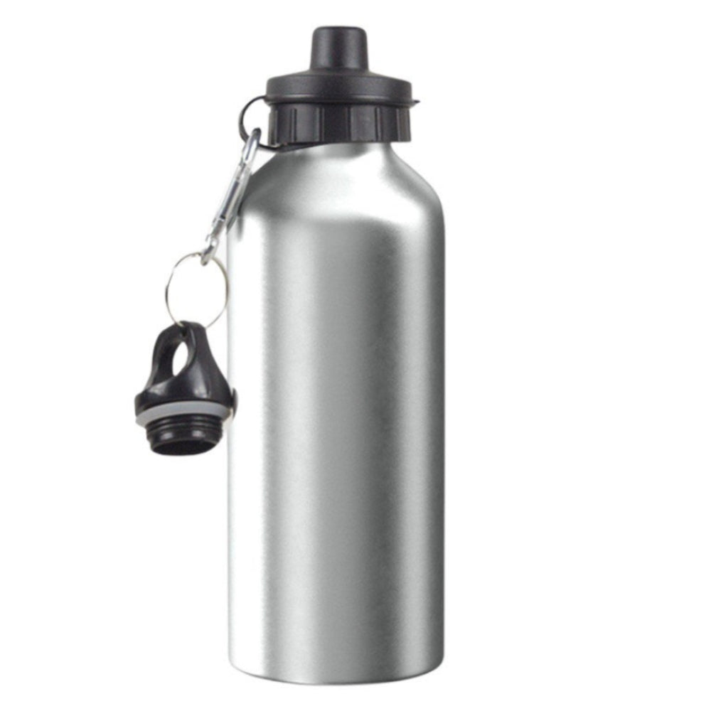 Wasserflaschen - Zwei Deckel - 600ml - Silber