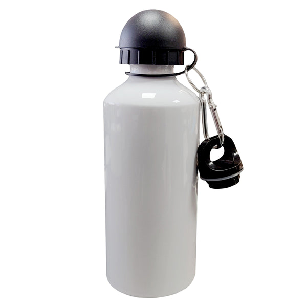 Wasserflaschen - FARBIG Zwei Deckel (SCHWARZ) - 600ml