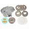 100 Stück Blanko-Komponenten für die Herstellung von Flaschenöffnern und Abzeichen (56 mm) mit Magnet