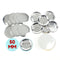 Pack of 100 Blank 50mm Button Badge Making Components with Pin